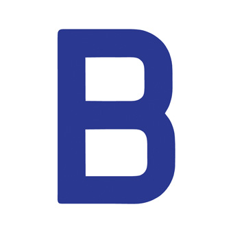 15 Inch | 380mm Polyester Insignia Blue Sail Letter - B