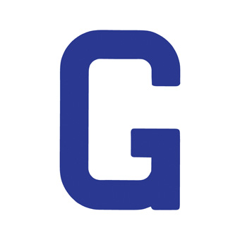 15 Inch | 380mm Polyester Insignia Blue Sail Letter - G