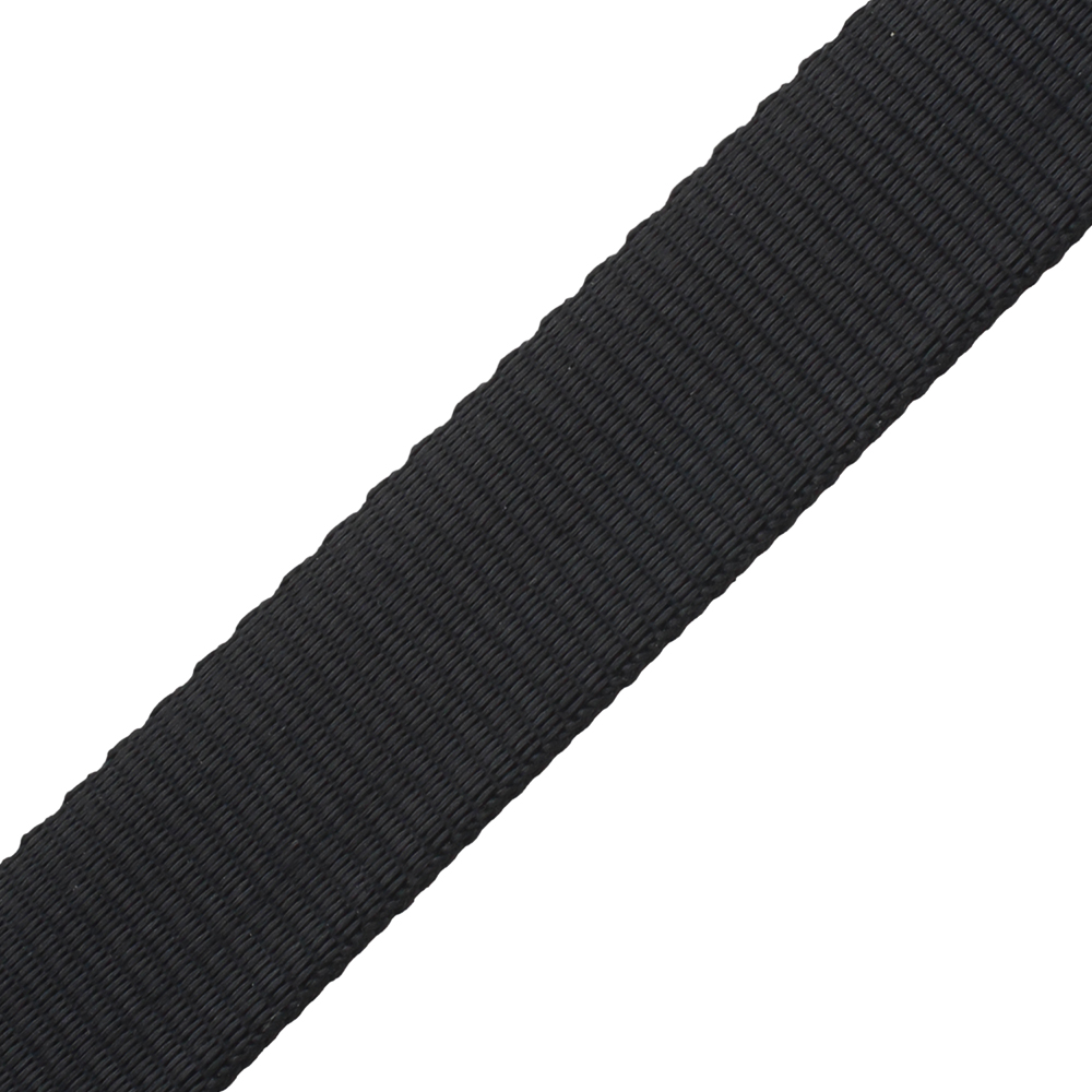 Polyester Webbing Hvy Black 25mm Per metre / Sold on 50m reel