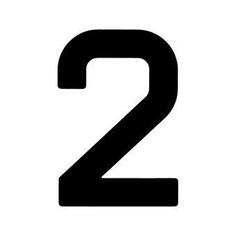 9 Inch | 235mm Polyester Insignia Black Sail Number - No 2