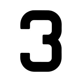 9 Inch | 235mm Polyester Insignia Black Sail Number - No 3