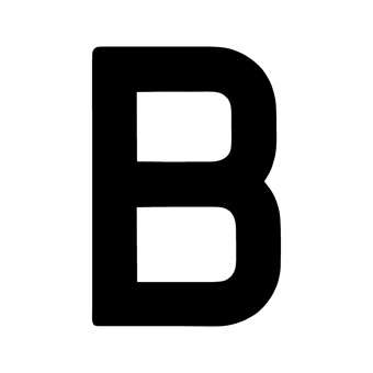 9 Inch | 235mm Polyester Insignia Black Sail Letter - B