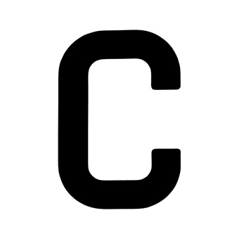 9 Inch | 235mm Polyester Insignia Black Sail Letter - C