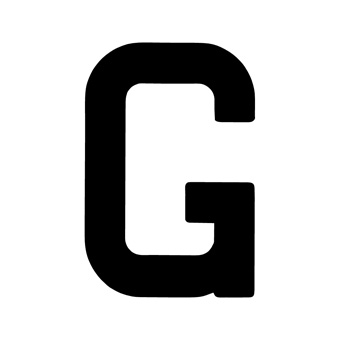 9 Inch | 235mm Polyester Insignia Black Sail Letter - G