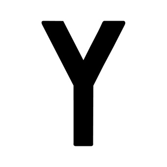 9 Inch | 235mm Polyester Insignia Black Sail Letter - Y