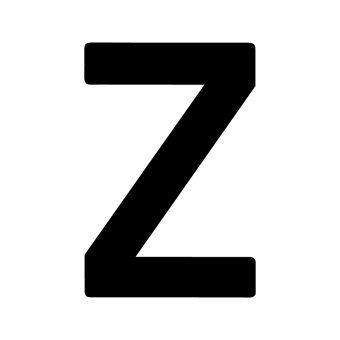 9 Inch | 235mm Polyester Insignia Black Sail Letter - Z