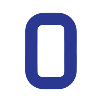 9 Inch | 235mm Polyester Insignia Blue Sail Number - No 0