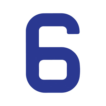9 Inch | 235mm Polyester Insignia Blue Sail Number - No 6/9