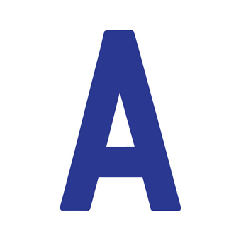 9 Inch | 235mm Polyester Insignia Blue Sail Letter - A