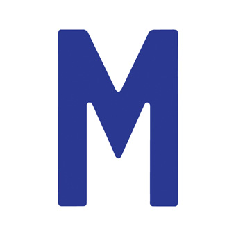 9 Inch | 235mm Polyester Insignia Blue Sail Letter - M