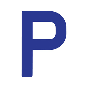 9 Inch | 235mm Polyester Insignia Blue Sail Letter - P