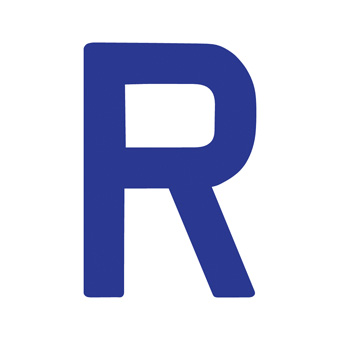 9 Inch | 235mm Polyester Insignia Blue Sail Letter - R