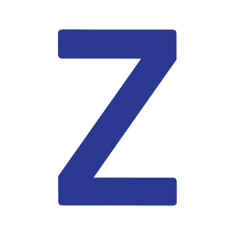 9 Inch | 235mm Polyester Insignia Blue Sail Letter - Z