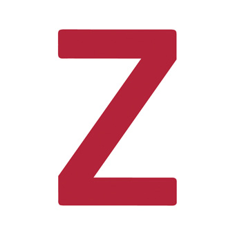 9 Inch | 235mm Polyester Insignia Red Sail Letter - Z