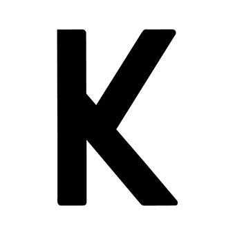 12 Inch | 308mm Polyester Insignia Black Sail Letter - K