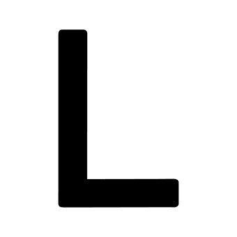 12 Inch | 308mm Polyester Insignia Black Sail Letter - L