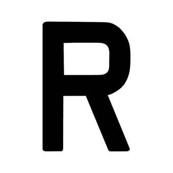 12 Inch | 308mm Polyester Insignia Black Sail Letter - R