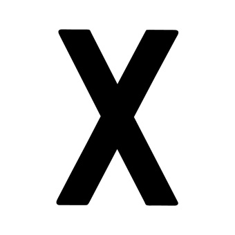12 Inch | 308mm Polyester Insignia Black Sail Letter - X