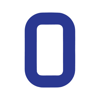 12 Inch | 308mm Polyester Insignia Blue Sail Number - No 0