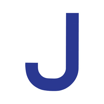 12 Inch | 308mm Polyester Insignia Blue Sail Letter - J