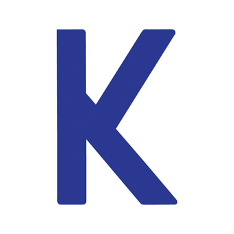 12 Inch | 308mm Polyester Insignia Blue Sail Letter - K