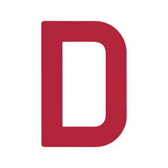 12 Inch | 308mm Polyester Insignia Red Sail Letter - D