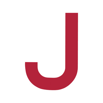 12 Inch | 308mm Polyester Insignia Red Sail Letter - J