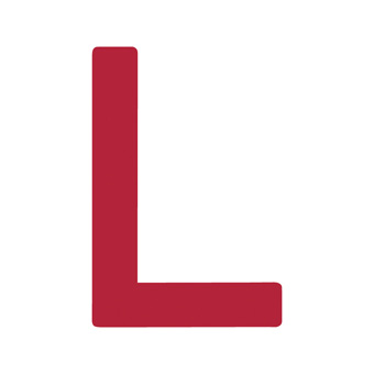 12 Inch | 308mm Polyester Insignia Red Sail Letter - L