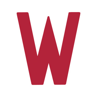 12 Inch | 308mm Polyester Insignia Red Sail Letter - W