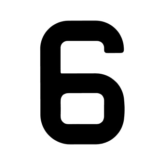 15 Inch | 380mm Polyester Insignia Black Sail Number - No 6/9