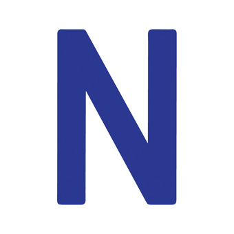 15 Inch | 380mm Polyester Insignia Blue Sail Letter - N