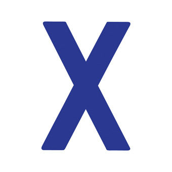 15 Inch | 380mm Polyester Insignia Blue Sail Letter - X