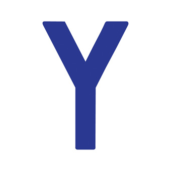 15 Inch | 380mm Polyester Insignia Blue Sail Letter - Y