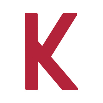 15 Inch | 380mm Polyester Insignia Red Sail Letter - K