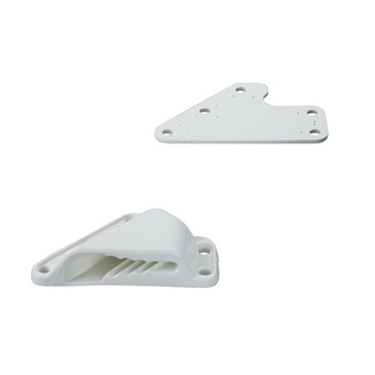 Clamcleat White Sail Line Cleat with Backplate