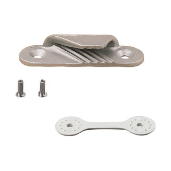 Clamcleat Aluminium Racing Fine Line Port Cleat with Backplate & Rivets
