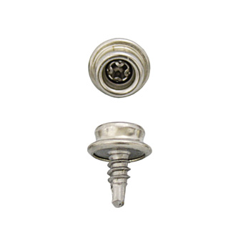 Durable DOT Nickel Plated 10mm Self-Drill Large Thread Screw Stud 20 Pack
