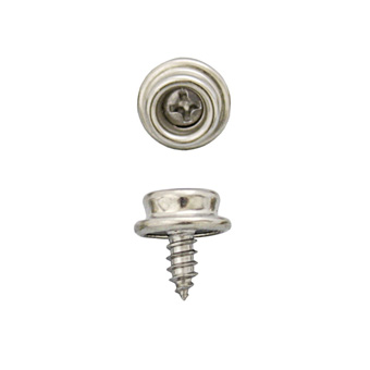 Durable DOT Nickel Plated 16mm Self Tap Screw Stud 20 Pack