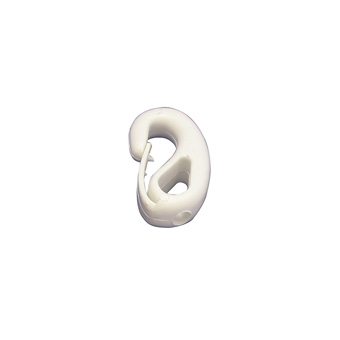 White Shockcord Spring Hook 6mm