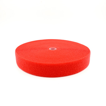 Hook & Loop - 38mm Sew-On Red Loop