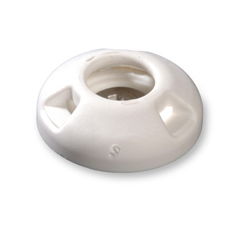 Perfix White Screw-In Receiver with Screw 10 Pack