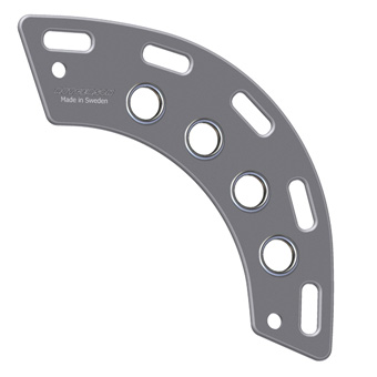 Rutgerson Clewboard For Webbing 204 x 207mm Silver