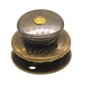 Loxx Antique Brass Large Head Button Extended Thread