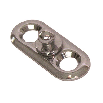 Loxx Nickel Plated Double Holed Oval Plate Stud