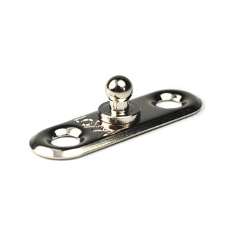 Loxx Nickel Plated Extended Double Hole Spacing Oval Plate Stud
